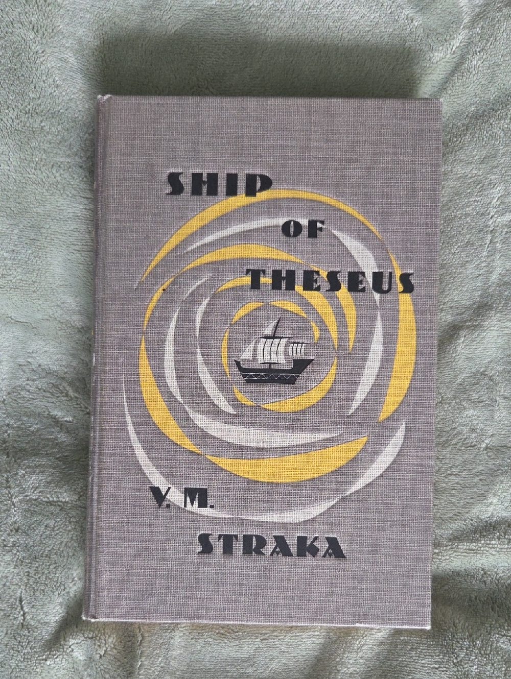 Ship of Theseus Decorative Hardcover Book - Gray & Yellow